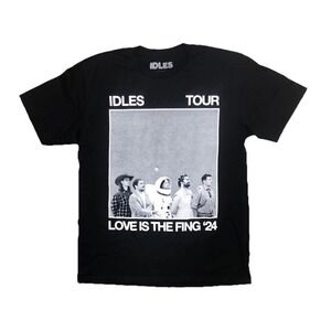 IDLES T‎ Shirt M Black Love Is The Fing 2024 Official Tour Merch Dateback NEW